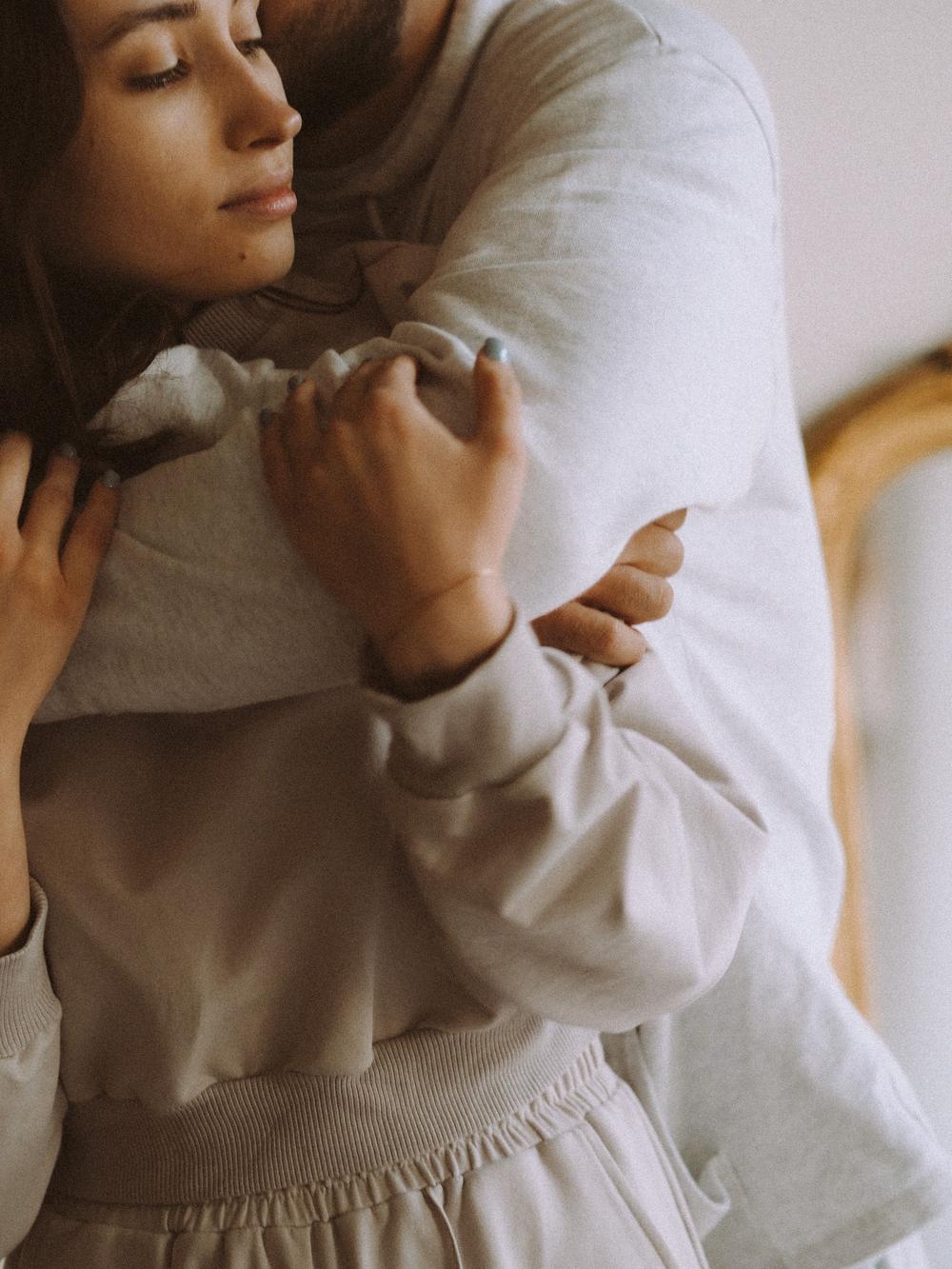 Couple embracing